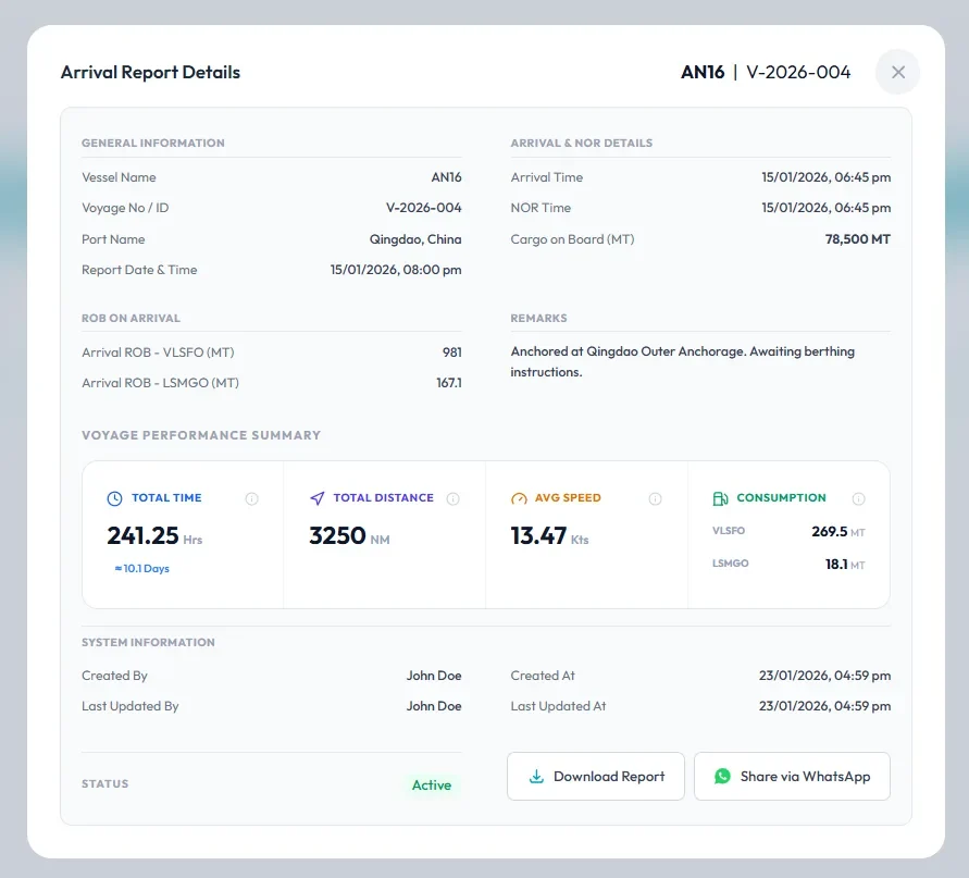 Parkora Marine — product screenshot