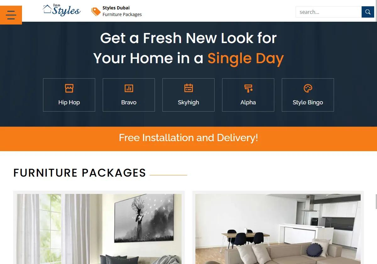 Styles Dubai website