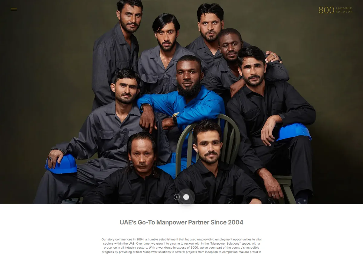 Tabasco UAE website