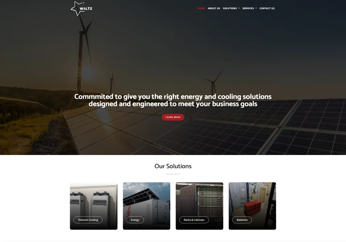 Waltz Solutions website